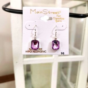 💥SALE💥Main Street, NWT,Amethyst,Dangle Earrings